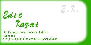 edit kazai business card